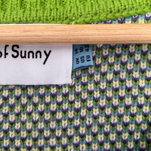 House Of Sunny Swan Lake Vest UK 14 Chunky Knit Jumper ASO The White Lotus - Picture 6 of 13